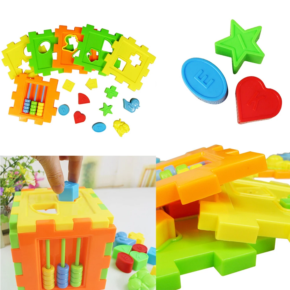 

1pcs Plastic Sorting Toy Box Baby Educational Toy ABS Plastic Bricks Matching Blocks Intelligence Sorting Box