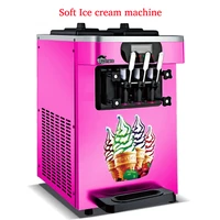 three flavor soft ice cream machine 18lh commercial electric ice cream machine desktop sundae ice cream machine 220v 110v