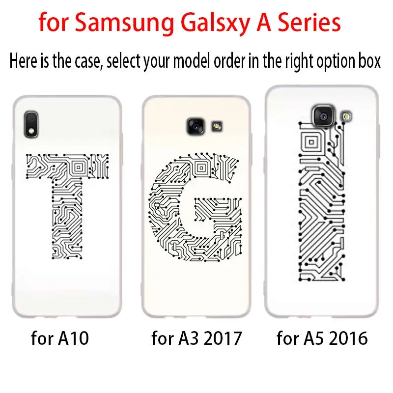 В черном и белом цветах печатная плата шрифт иллюстрации чехол для Samsung Галактики