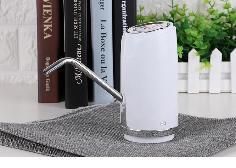 Насос для бутыля с водой USB дозатор воды переносной электрический насос для питьевой воды бесшумный дизайн-подходит для бутылок на 2-5 галлонов