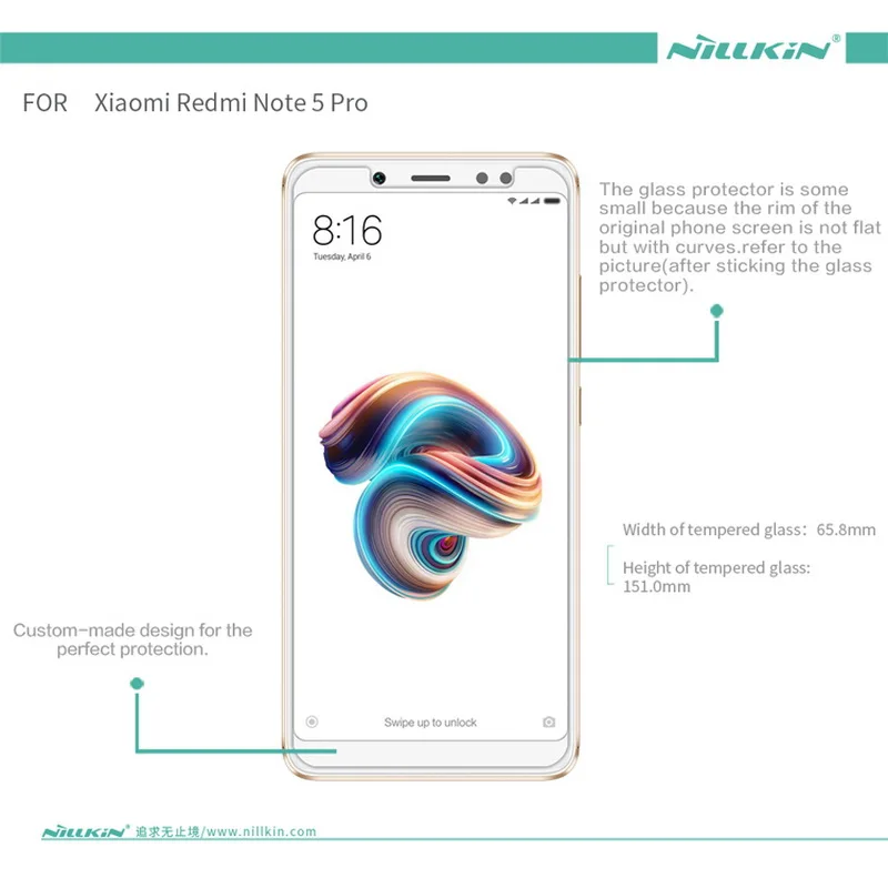 Для Xiaomi redmi note 5 pro закаленное стекло Nillkin Amazing H + Pro защита экрана 2.5D защитная