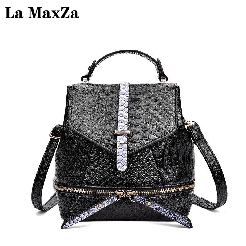 La MaxZa Simple Style Backpack Women PU Leather Backpacks For Girls School Bags Fashion Vintage | Багаж и сумки