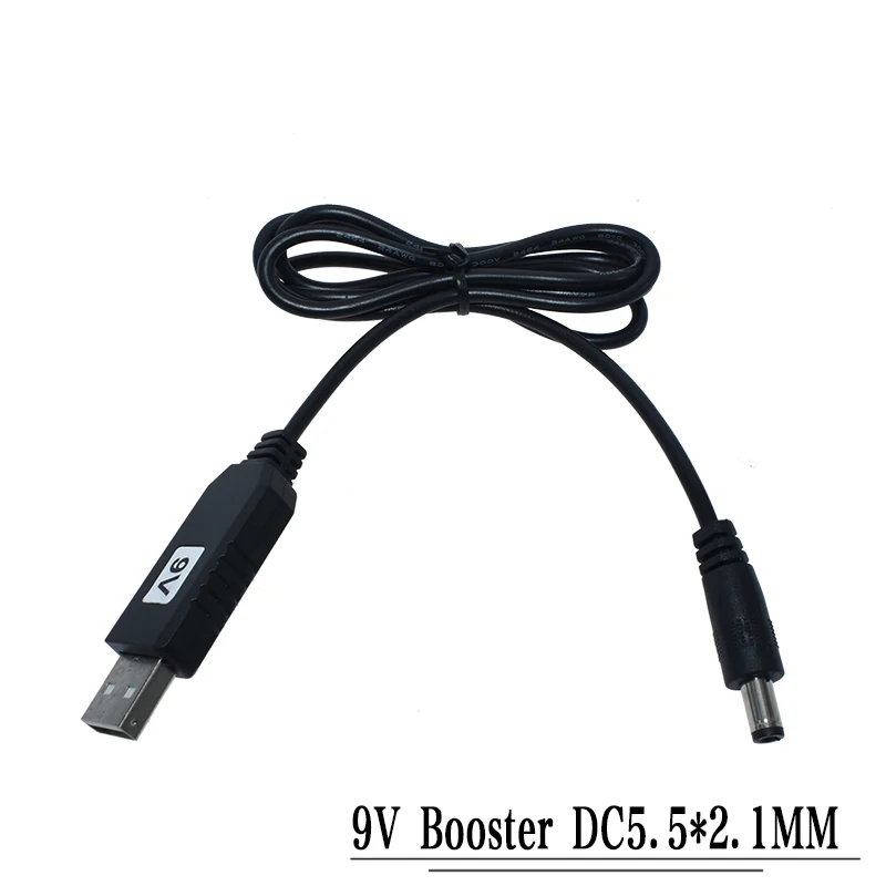 9V USB повышающий мощность линии DC 5 В к DC 5 в 9 в 12 В Повышающий Модуль USB конвертер Кабель-адаптер 2,1x5,5 мм Штекерный соединитель конвертер - Color: 9V