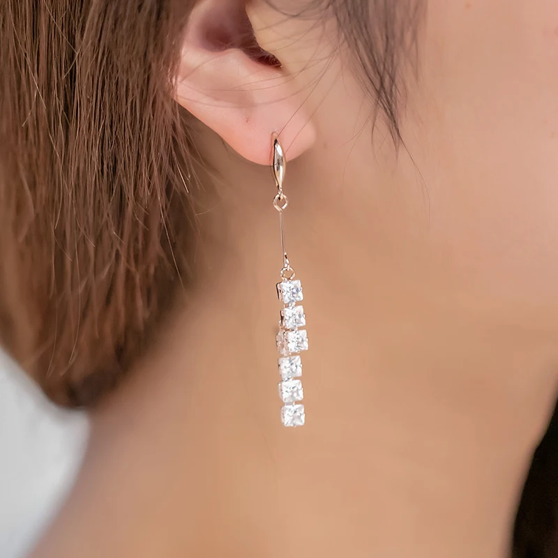 New Design Long Tassel Boucle D'oreille Femme CZ Earrings For Women Weddings Party Mother Gift Pendientes Brincos EH1153 | Украшения и