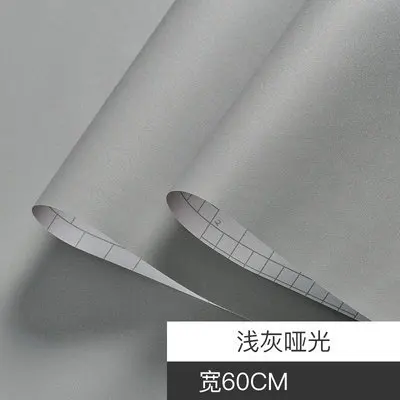 Light grey-Matte Скандинавские простые самоклеящиеся обои с сеткой водонепроницаемые матовые и шелковые текстурированные обои для домашнего декора и парикмахерского декора стен - Цвет: Light grey-Matte