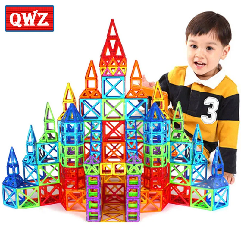 QWZ 92 шт. Магнитный конструктор мини 3D Магнитная модель блоки, магнитные строительные блоки просвещение образовательный игрушки для детей, подарки для детей