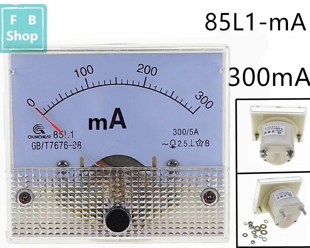 1 шт. 85L1 300mA AC Аналоговый Амперметр Панель AMP измеритель тока 0-300mA прямой привод