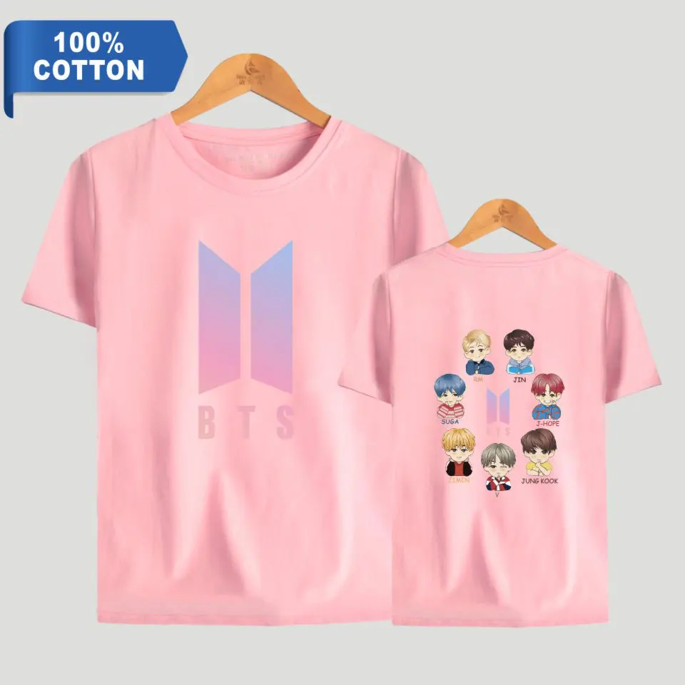 LUCKYFRIDAYF BTS 2018 girls summer t-shirts tees t-shirt Cotton printing men women loose t shirts | Мужская одежда