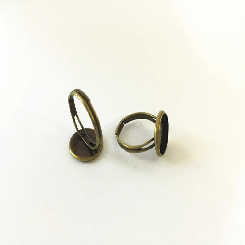 Регулируемое кольцо цвета античной бронзы аксессуары Кольцевой Лоток 12 мм 15