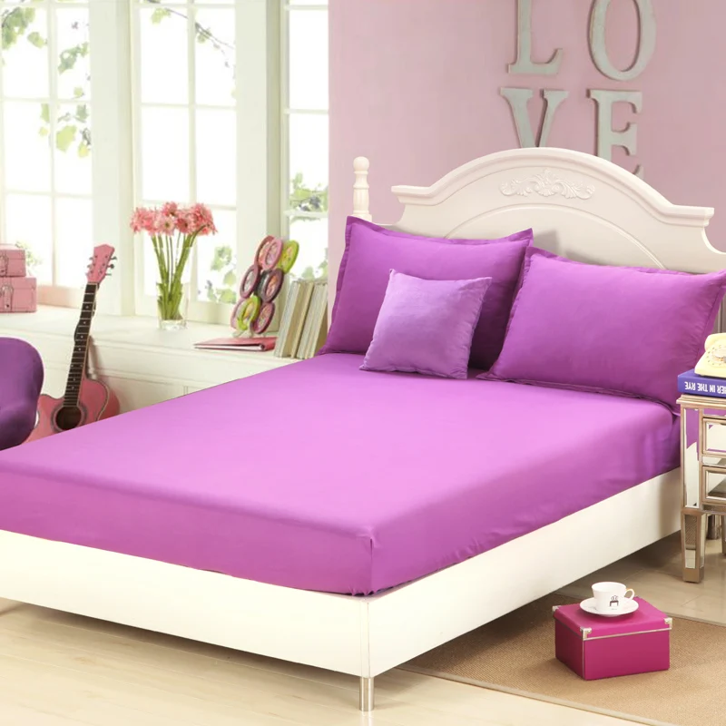 Бархатистая микрофибра цельное покрывало/резина/простыня наволочки 3 шт двойной