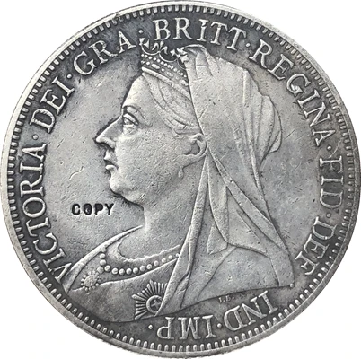

Копии монет uk 1894, 1 Корона-Виктория, 3-й портрет
