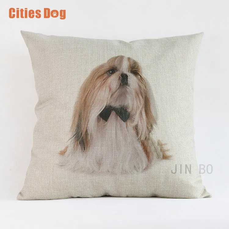 JTQO103 Подушки наволочки для дивана Lhasa Apso dog декоративные Новогодний подарок на день Святого Валентина наволочки с изображением собак almofada cojines - Цвет: JTQO103