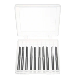 Фрезы с ЧПУ 2 канавки, 3,175 мм, прямое гнездо, Вольфрамовая сталь, для дерева, МДФ, пластика, 10 шт.