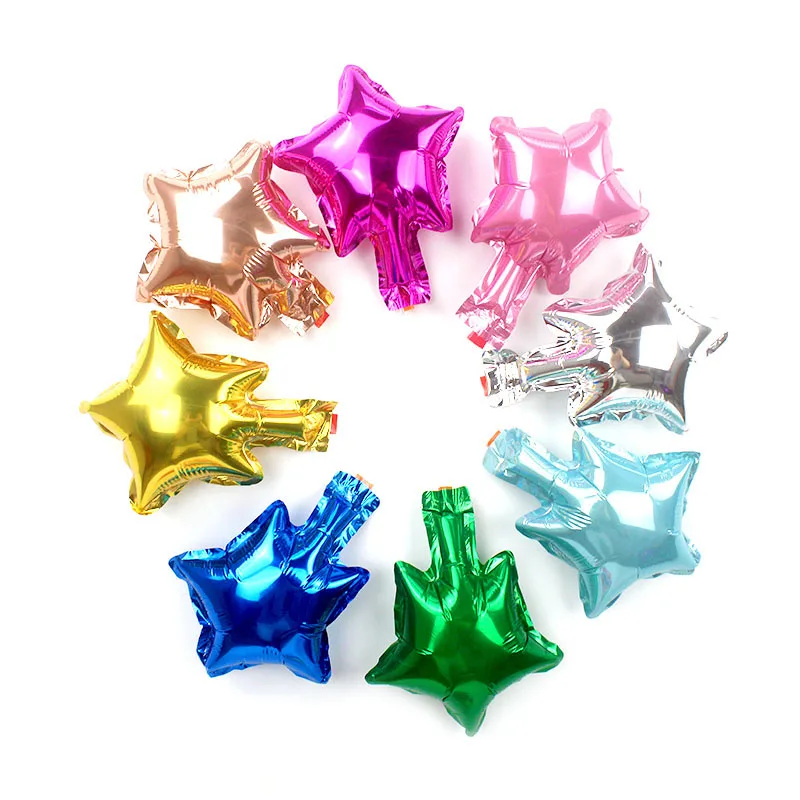 

wholesale 100pcs/lot 5inch Mini Foil Star Balloon air Ballon Birthday baby Party Decoration New Year Wedding Supplies kids gifts