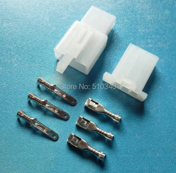 

200 set total 1600pcs 2.8mm 3 Way/pin Electrical Connector Kits Male Female socket plug for Motorcycle Car ect.