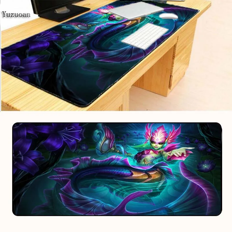 Большая игровая коврик для мыши Yuzuoan 700x300x3 мм League of Legends горячая