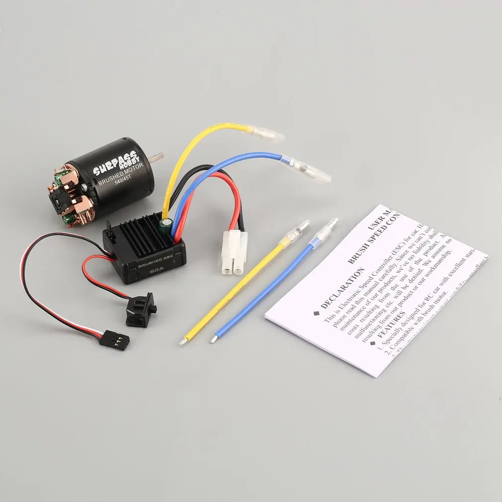 Surpass Hobby 540 45T матовый двигатель с 60A ESC 5 V/2A BEC для 1/10 RC внедорожных гоночных