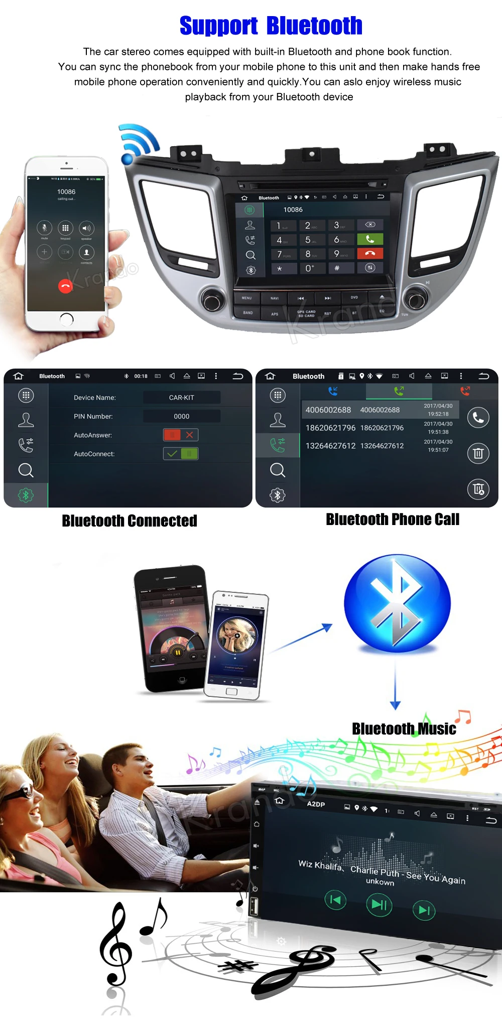 Krando 8 &quotAndroid 9 0 Автомобильная навигационная и мультимедийная система для Hyundai IX35