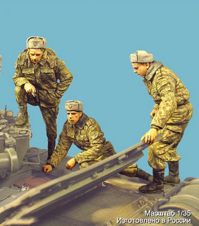 Набор фигурок из смолы в масштабе 1/35 современный российский Танк для проверки