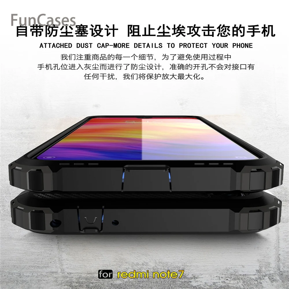 Для Xiaomi Redmi Note 7 чехол Роскошный Жесткий Прочный Hybrid Броня силикон тонкий TPU для