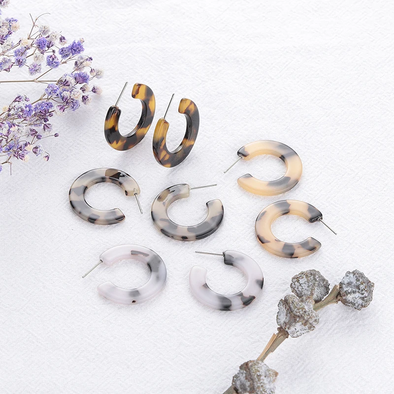 Brincos Новые Модные Акриловые серьги для женщин C Tortoiseshell леопардовые ювелирные