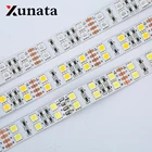 Высокое качество! 5 м DC 12 В 600Led 120ledм Водонепроницаемая SMD 5050 RGB теплая белая светодиодная лента двухрядный гибкий ленточный светильник