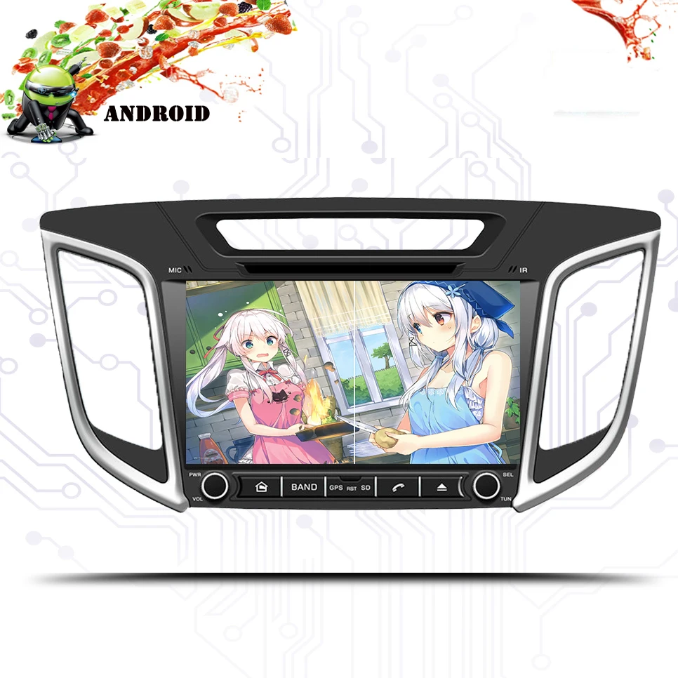 9 дюймов Восьмиядерный Android 0 Ram 4 Гб автомобильный DVD для Hyundai Creta IX25 2014 18 с 1024*600 WIFI GPS