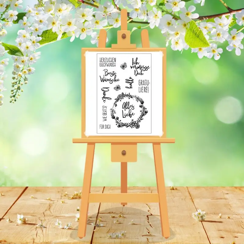 Лучшее пожелание алфавита DIY силиконовый прозрачный штамп цепляющее тиснение