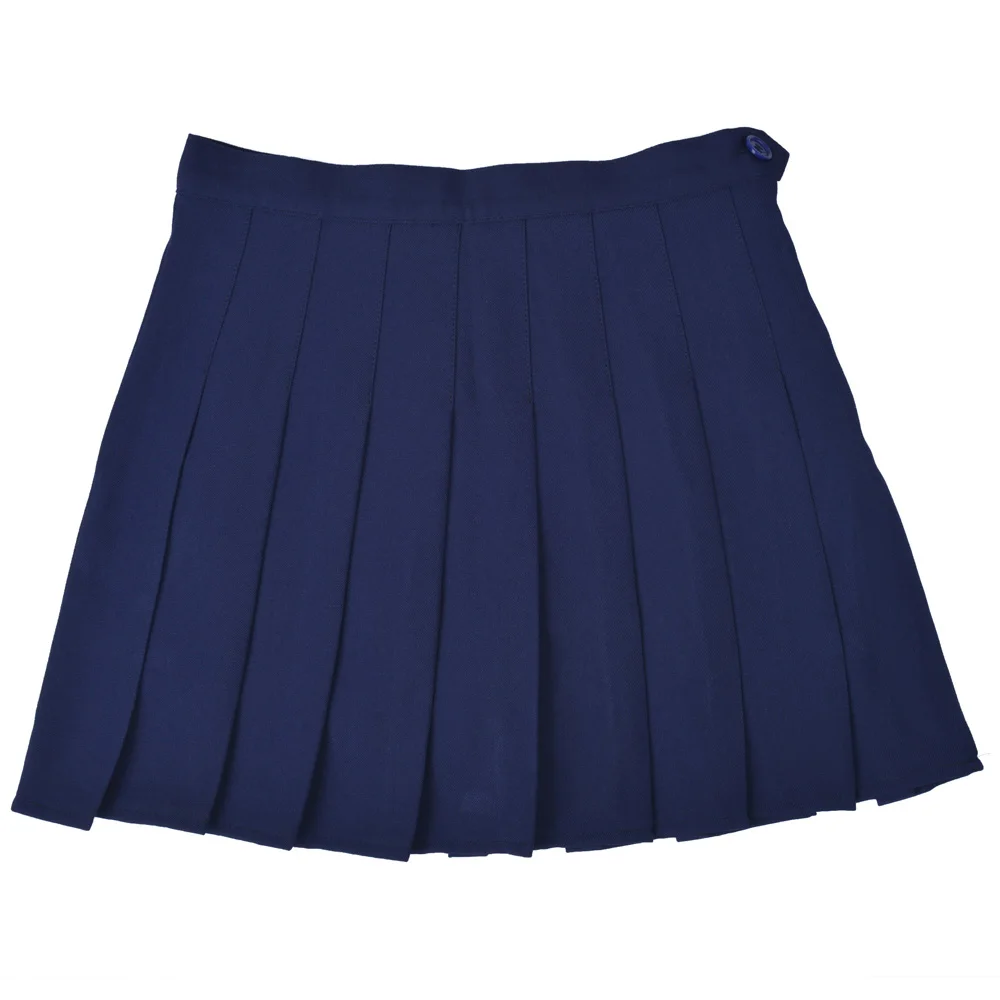 Dark Blue SJJH новые модные женские трапециевидные юбки с высокой талией, женские плиссированные юбки на молнии, летние теннисные мини-юбки, милые школьные юбки для девочек - Цвет: Dark Blue