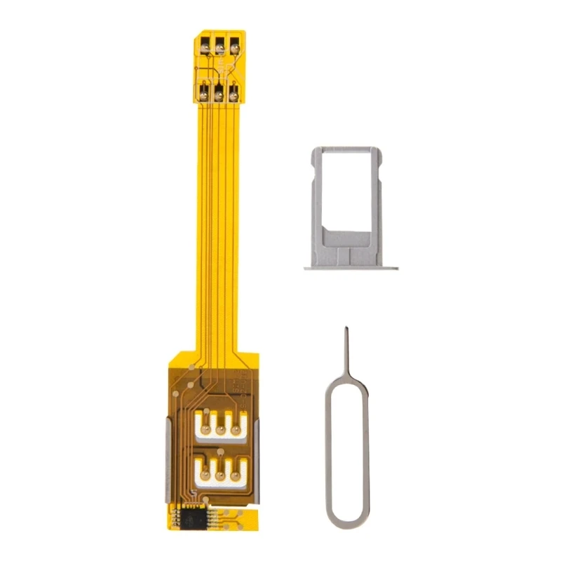 Совершенно новый 4 в 1 (адаптер для двух SIM карт + чехол из ТПУ держатель лотка Sim