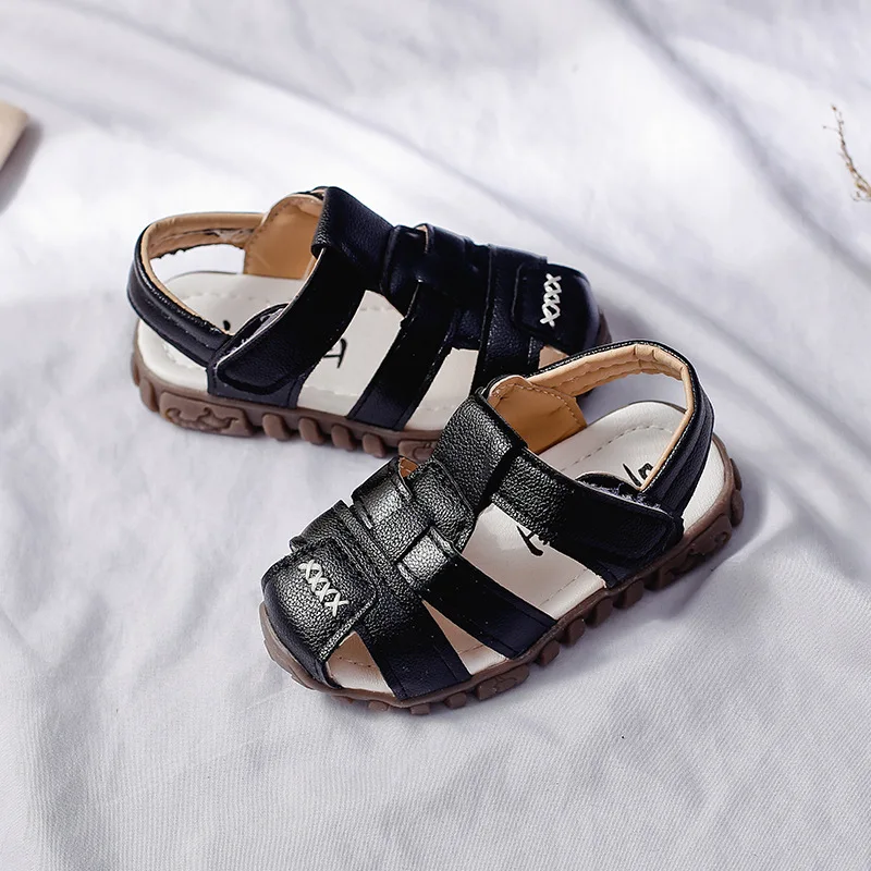 Brand Quality Leather Sandals for Boy Kids Moccasins Shoes Boys New 2019 Summer School Big Child Shoe Size 21-36 | Детская одежда и
