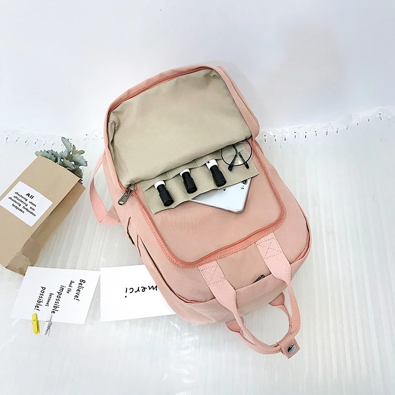 

Women Backpack School Shoulder Bag for Teenagers Girls Oxford Female Travel Large Notebook Backpacks Student Pink Black Mochilas