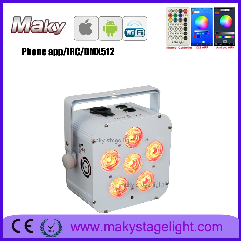 Лидер продаж! DJ освещение беспроводной со светодиодной подсветкой RGBWAUV