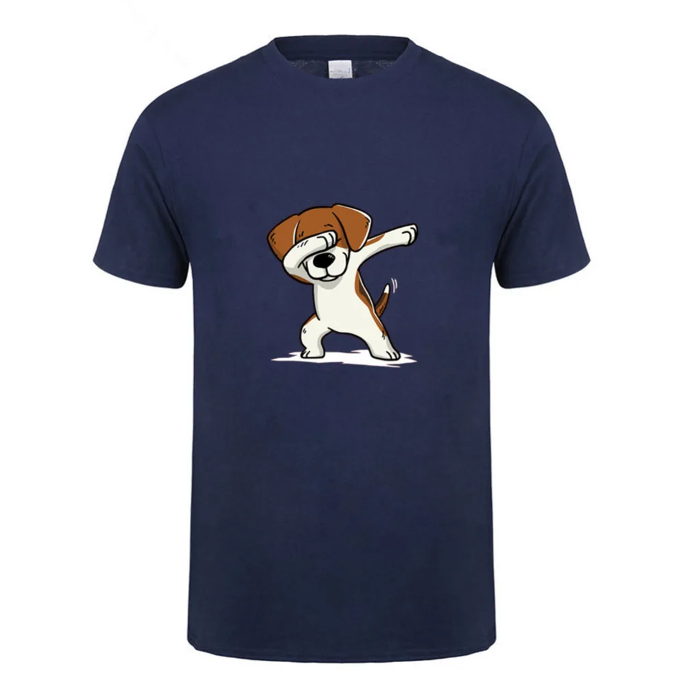 2018 уникальная мужская футболка Dabbing Beagle Harajuku Повседневная с принтом в греческом