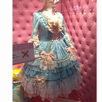 new blue sweet lolita dress short skirt dress cosplay dress v 956