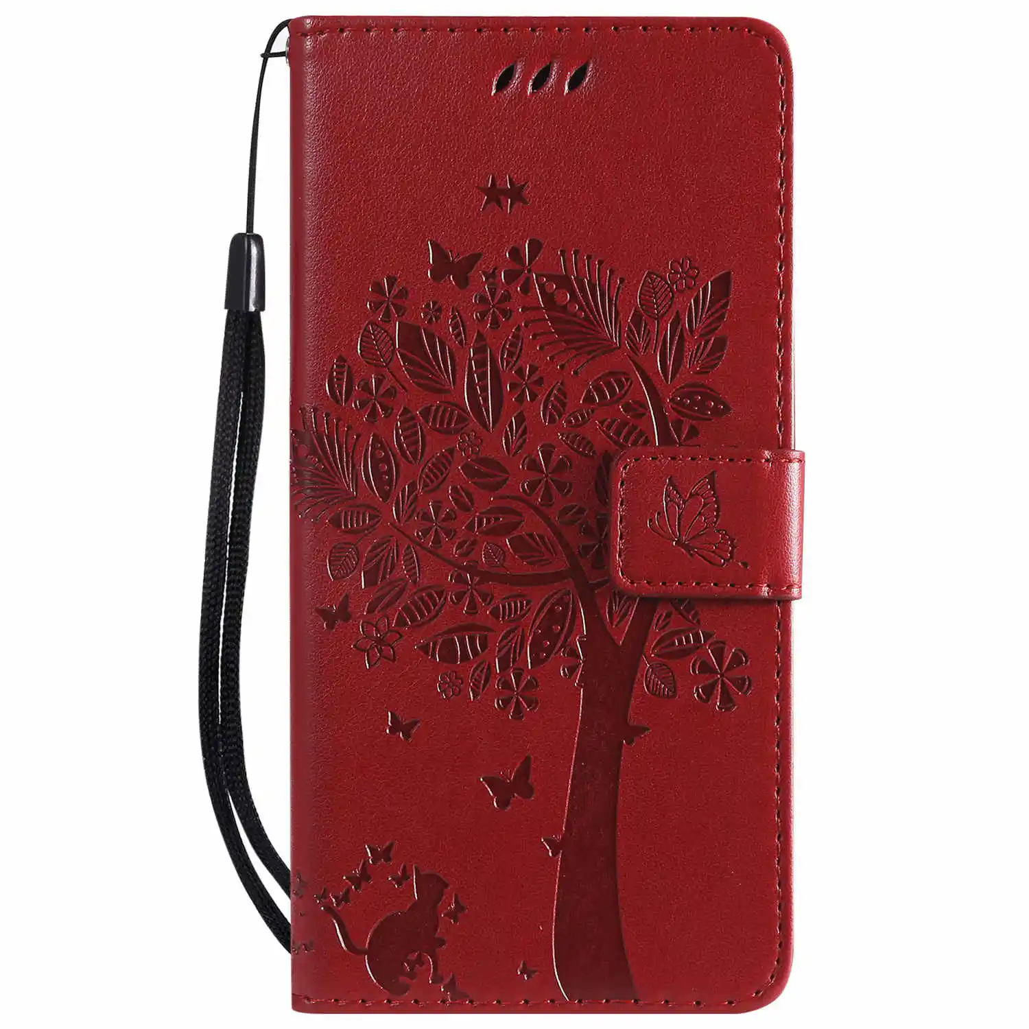 Red Чехол-кошелек для Xiao mi 5 5X mi 6 8 Lite Pocophone F1 Play mi x 2 для Xiao mi Red mi 3S 6 Pro Note 3 4X5 6 Pro 7 - Цвет: Red
