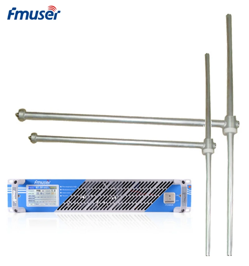 FMUSER FSN-1000T 1000 Вт 1KW Сенсорный экран FM радио передатчик вещания + 2 Bay FU-DV1 антенна 30 м
