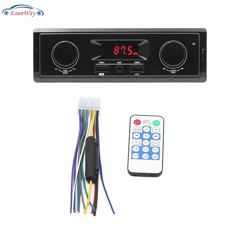 Bluetooth аудио стерео 60WX4 12V In-dash 1 Din FM Aux вход Mp3 плеер SD слот для карты USB FM/пульт