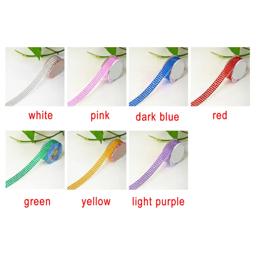 Кристальная красочная лента в рулоне самоклеящиеся стразы стикер ремесло блеск