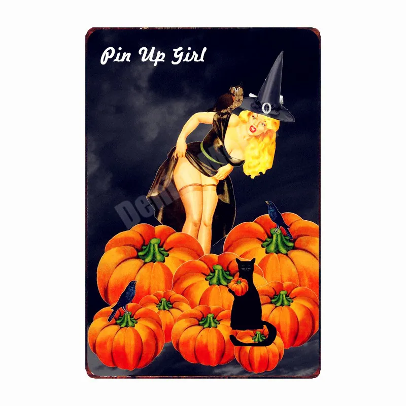 Pin Up Girl металлические жестяные знаки сексуальная леди винтажный постер милая
