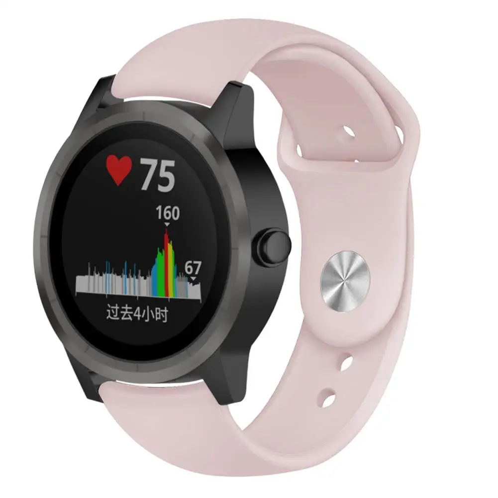 Ремешок для часов мягкий силиконовый ремень браслет для Garmin Vivoactive3 Vivomove HR Смарт часы браслет
