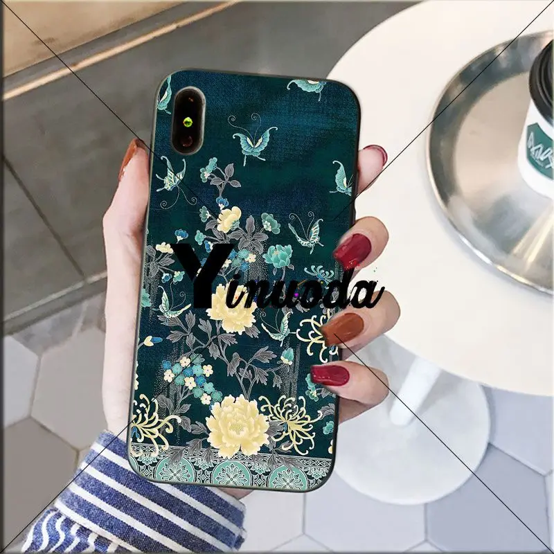 Yinuoda Wave Art Japanes Мягкий силиконовый чехол для телефона из ТПУ Apple iPhone 8 7 6 6S Plus X XS MAX 5 5S