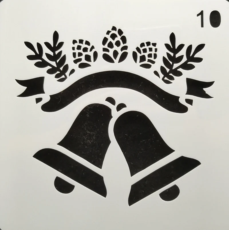 

13*13 Christmas bell pvc Layering Stencils for Diy scrapbook coloring,painting stencil,home decor diy etc. Product image