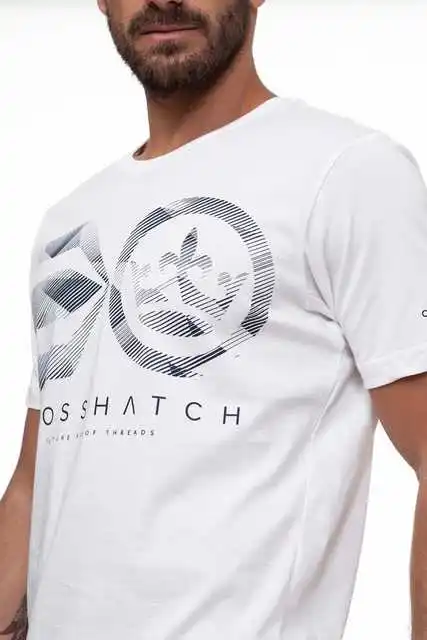 Crosshatch футболка Манга корта Мужская CH2A113579AA2STK-3 Gwalchmai хлопок белый | одежда