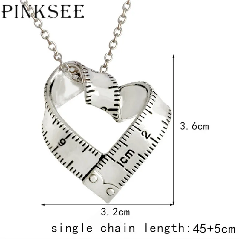 Pinksee творческих вращающийся любовь Форма пары металла Цепочки и ожерелья для Для