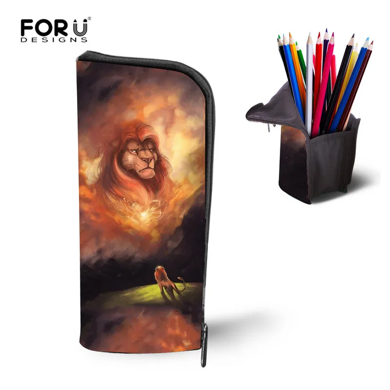 L5441D FORUDESIGNS/комплект школьных сумок с изображением Льва для мальчиков, легкие рюкзаки, Детская сумка с изображением Льва, детская плечевая сумка ранец, рюкзак - Цвет: L5441D