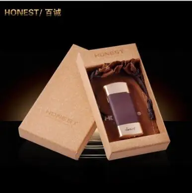 Тонкая ультратонкая шлифовальная круглая Зажигалка для прямого огня Honest Qing Yu 2