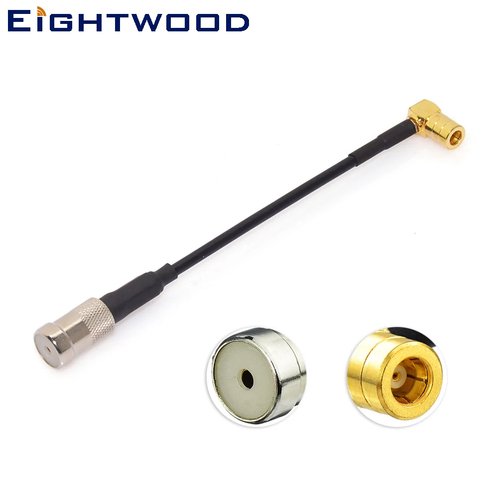 

Eightwood Conversion DAB DAB+ FM AM Radio Antenna Aerial Converter ISO Jack to SMB Plug Adapter Cable for Car Digital Radio