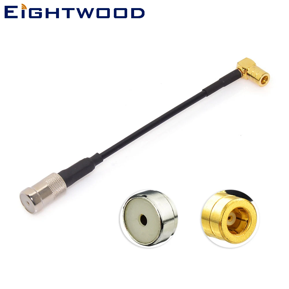 Eightwwood Конвертация DAB + FM AM радио антенна преобразователь ISO Джек к SMB