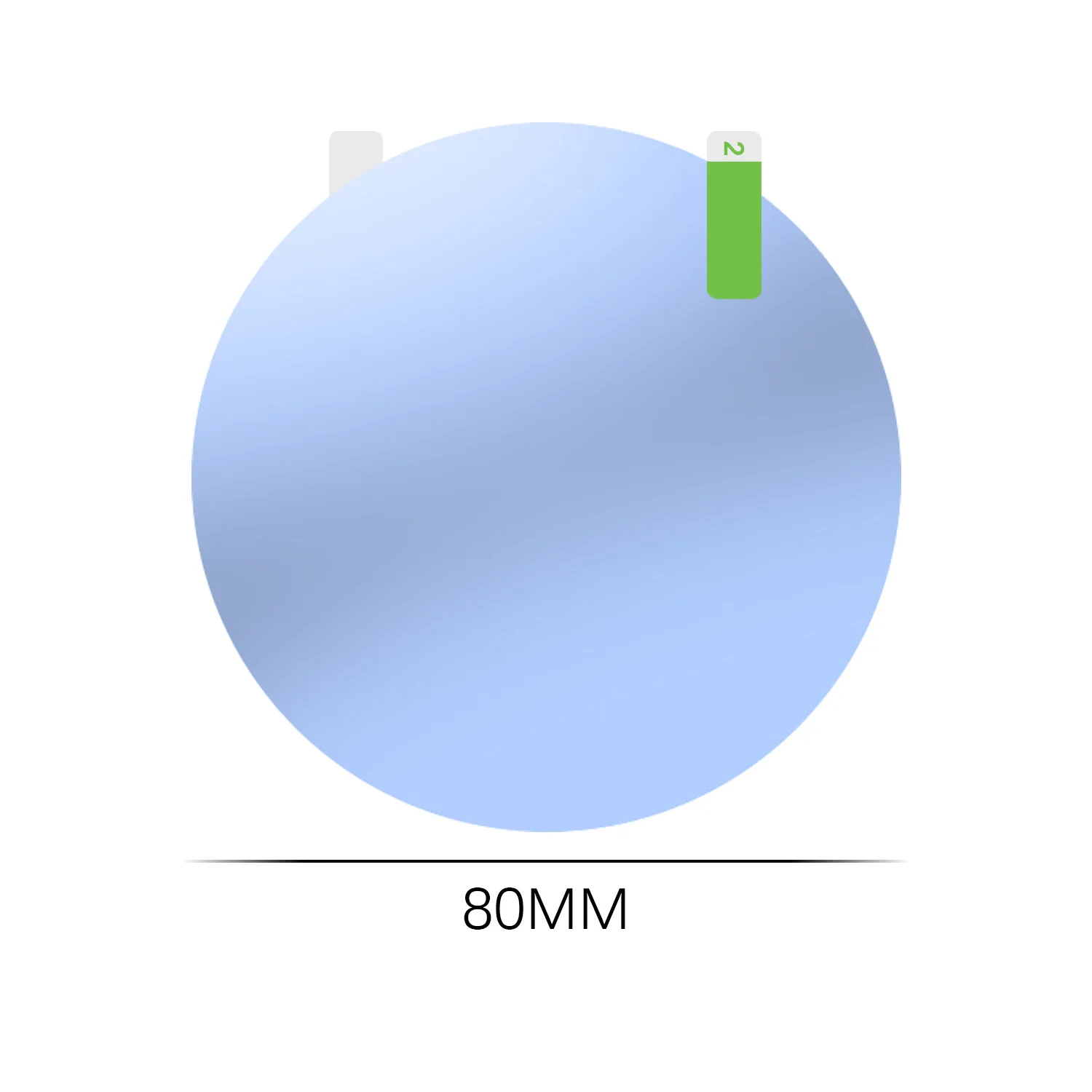 Round 80mm Непромокаемый автомобильный зеркало заднего вида, наклейки, пленка, анти туман, прозрачное окно, прозрачная защита, нано привод безопасности, универсальные товары для авто - Цвет: Round 80mm